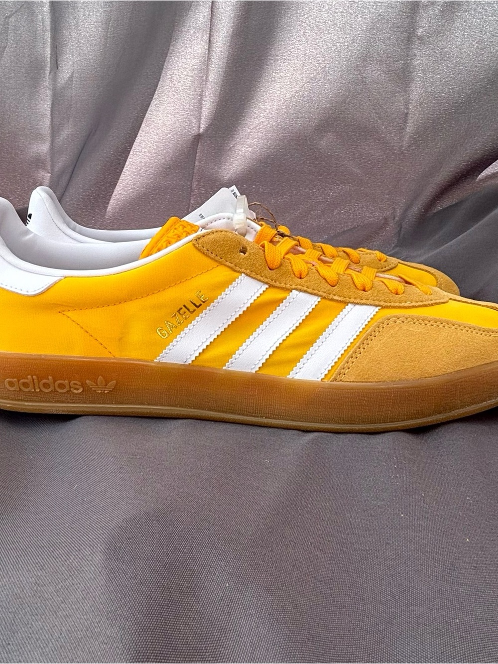 Adidas Gazelle Yellow White Gum Suede Men’s Size 12 New No Box - Picture 12 of 16